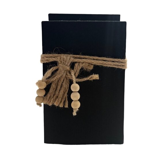 Decorative Wooden Block Stack With Rope & Beads By Wendy Bellissimo - Picture 3 of 6